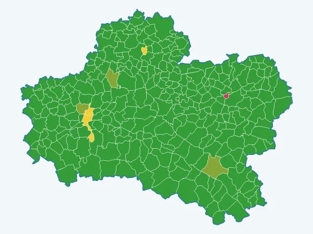 Carte des infractions liées aux stupéfiants dans le Loiret (45)
