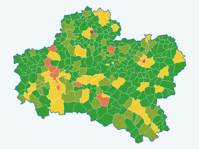 Carte des vols et dégradations dans le Loiret (45)