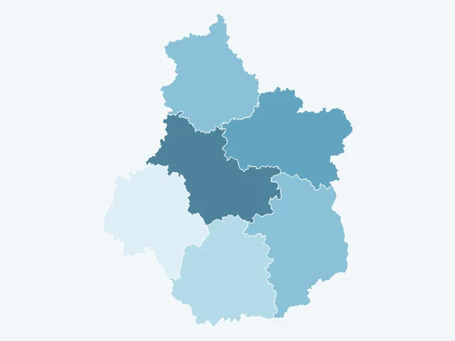 Carte du vote Éric Zemmour dans le Centre-Val de Loire