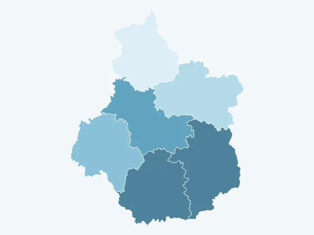 Carte du vote Fabien Roussel dans le Centre-Val de Loire