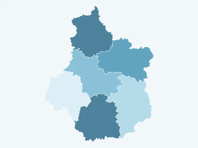 Carte du vote Valérie Pécresse dans le Centre-Val de Loire