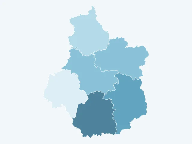 Carte du rendement locatif dans le Centre-Val de Loire