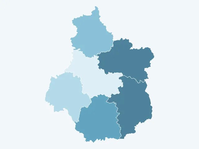 Carte du taux de chômage dans le Centre-Val de Loire