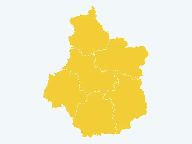 Carte de l'indice de tranquillité dans le Centre-Val de Loire