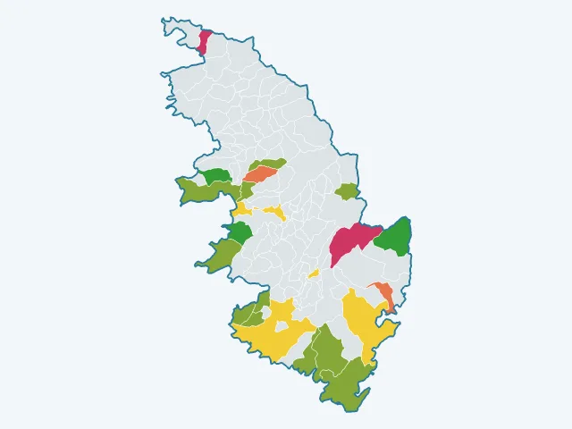 Carte de la satisfaction des habitants dans la Corse-du-Sud (2A)