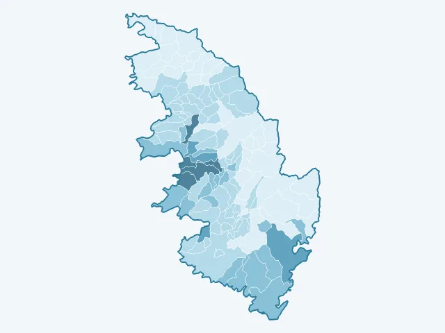 Carte des loyers dans la Corse-du-Sud (2A)