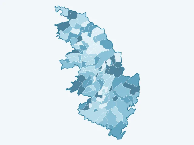 Carte du vote Emmanuel Macron dans la Corse-du-Sud (2A)