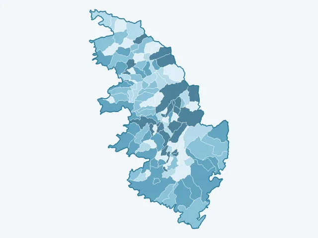 Carte du vote Éric Zemmour dans la Corse-du-Sud (2A)
