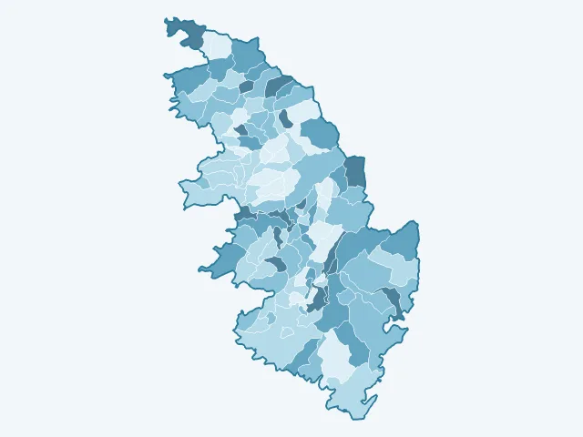 Carte du vote Valérie Pécresse dans la Corse-du-Sud (2A)