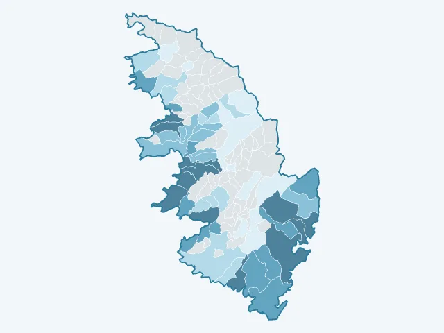 Carte des prix de l'immobilier dans la Corse-du-Sud (2A)
