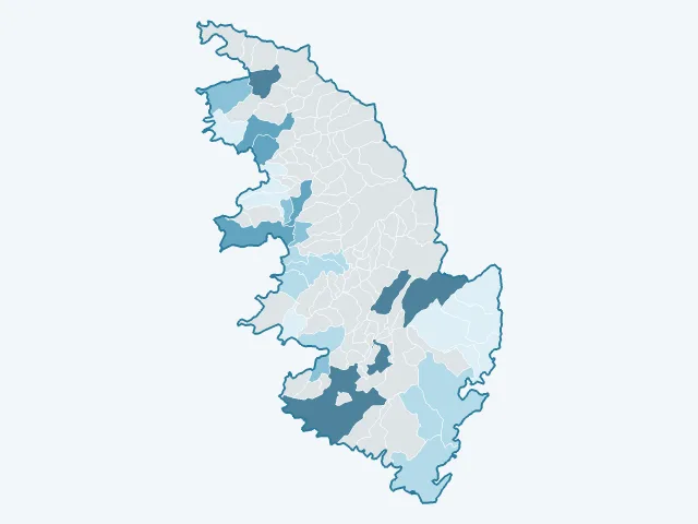 Carte du rendement locatif dans la Corse-du-Sud (2A)