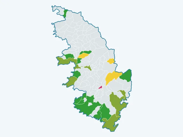 Carte du sentiment de sécurité dans la Corse-du-Sud (2A)