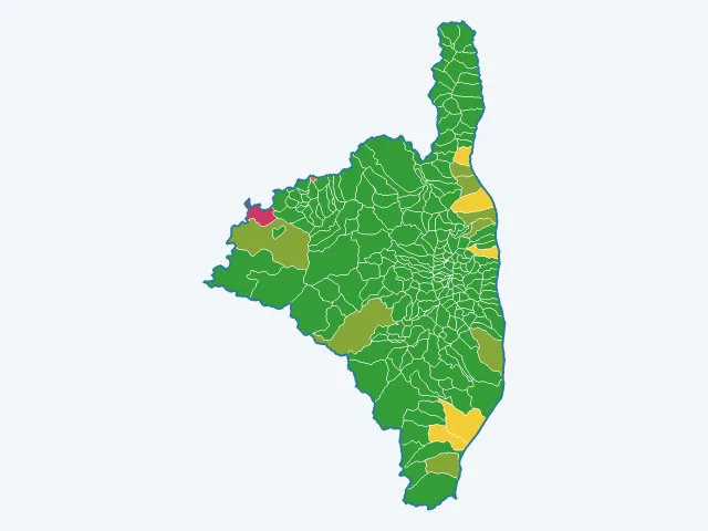 Carte des agressions physiques et sexuelles dans la Haute-Corse (2B)