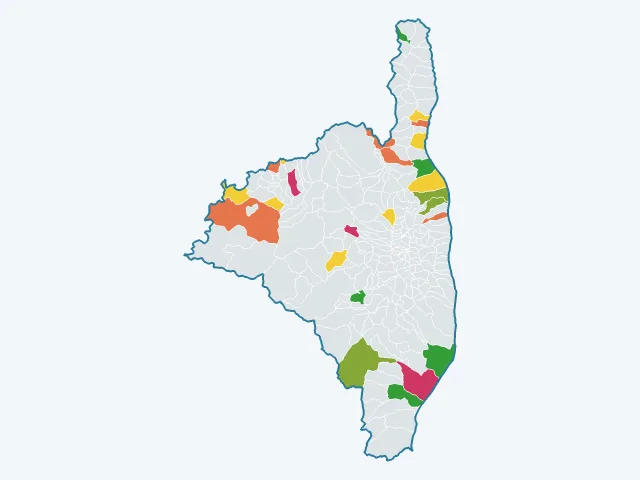 Carte des sports et loisirs dans la Haute-Corse (2B)