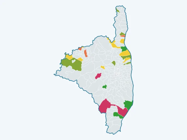 Carte de l'éducation et de la culture dans la Haute-Corse (2B)