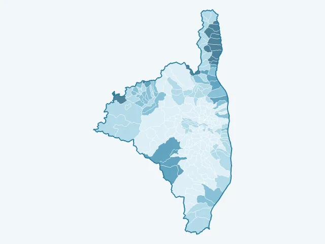 Carte des loyers dans la Haute-Corse (2B)