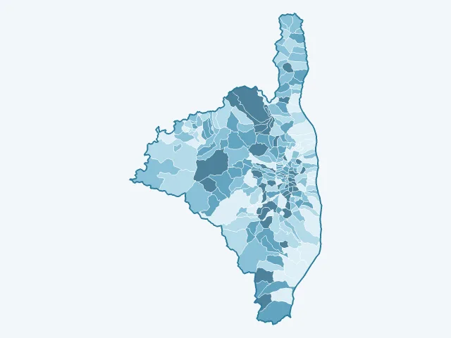 Carte des propriétaires dans la Haute-Corse (2B)