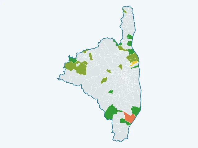 Carte du sentiment de sécurité dans la Haute-Corse (2B)