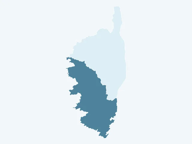 Carte de la population active en Corse