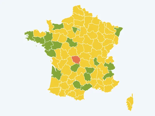 Carte de France des sports et loisirs par département