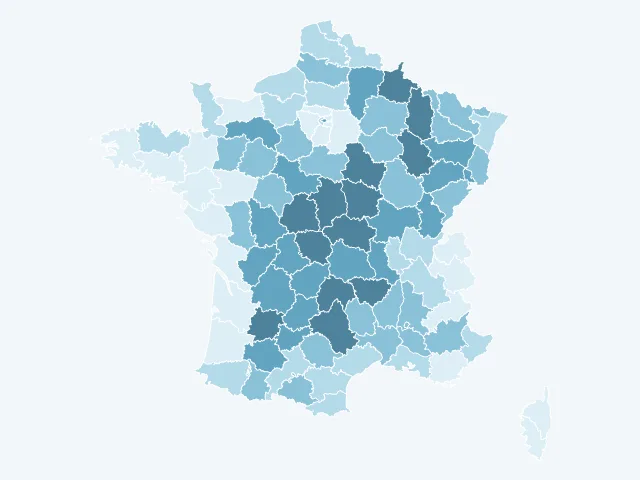 Carte de France des logements vacants par département