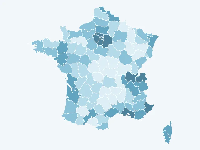 Carte de France des loyers par département