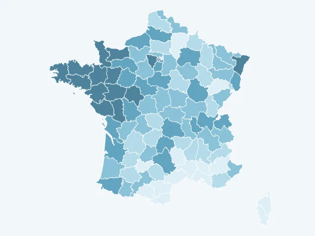 Carte de France du vote Emmanuel Macron par département