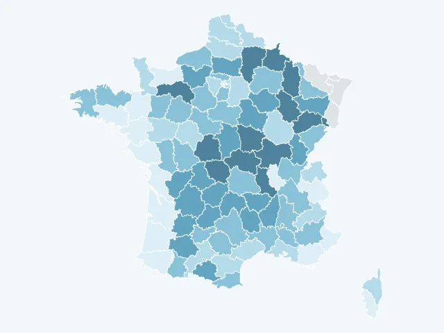 Carte de France du rendement locatif par département