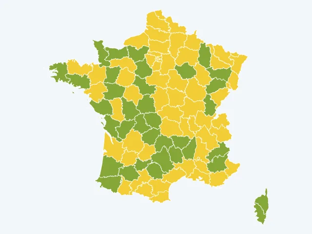 Carte de France du sentiment de sécurité par département