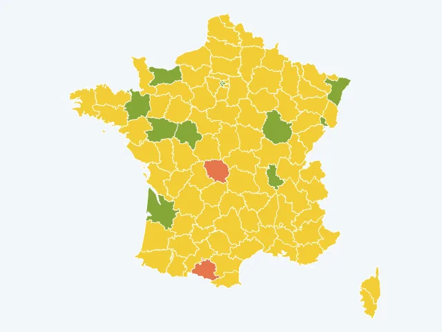 Carte de France de la vie pratique par département