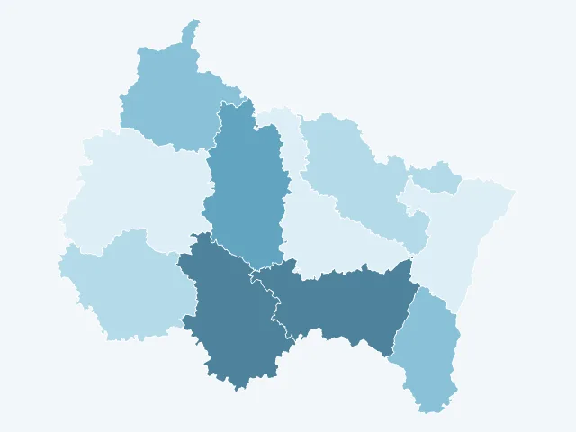 Carte de l'âge moyen dans le Grand Est