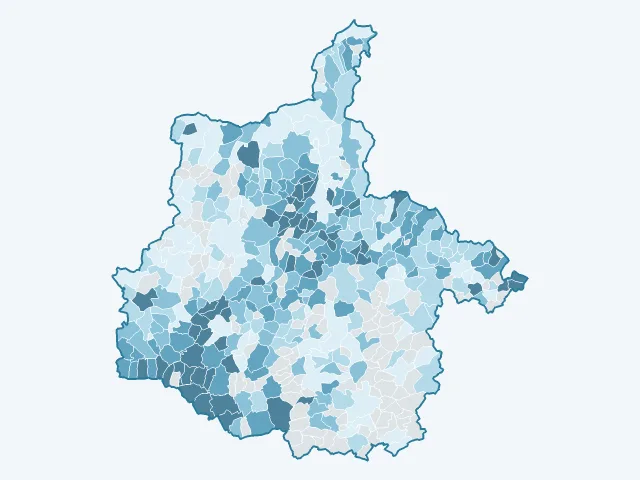 Carte du revenu moyen dans les Ardennes (08)