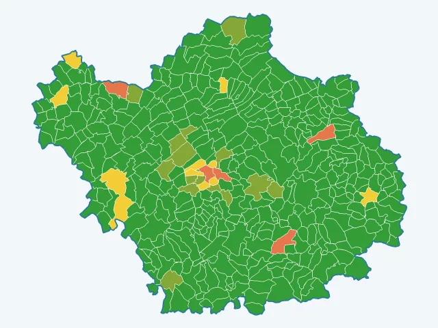 Carte de l'indice de tranquillité dans l'Aube (10)