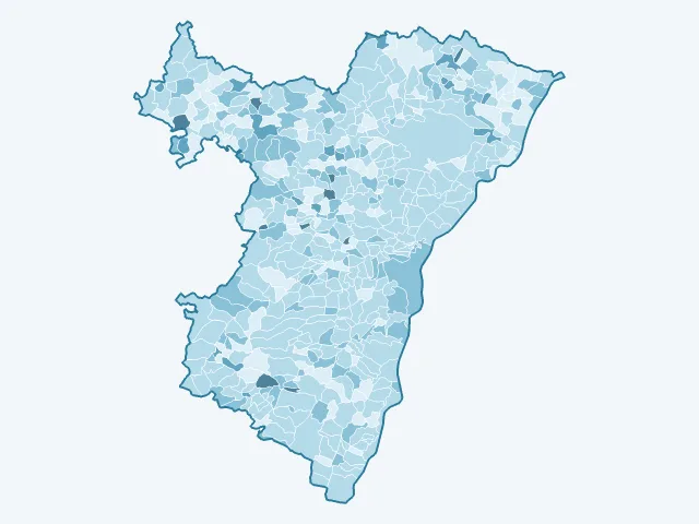 Carte du vote Anne Hidalgo dans le Bas-Rhin (67)