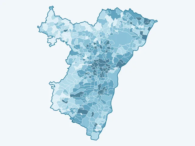 Carte du vote Emmanuel Macron dans le Bas-Rhin (67)