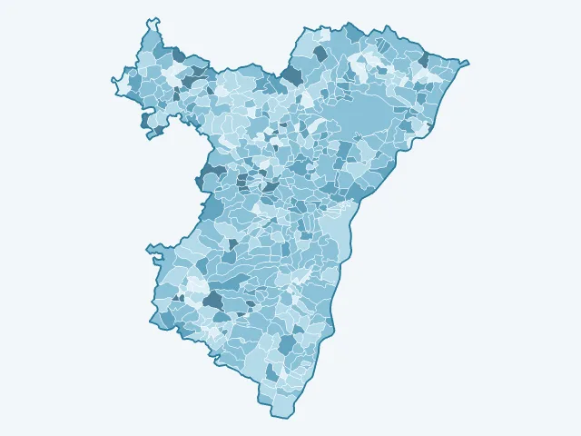 Carte du vote Éric Zemmour dans le Bas-Rhin (67)