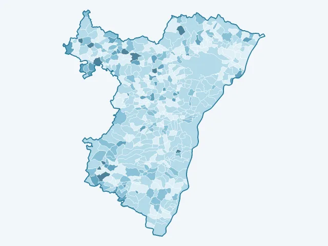 Carte du vote Fabien Roussel dans le Bas-Rhin (67)