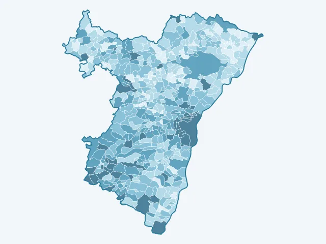 Carte du vote Jean-Luc Mélenchon dans le Bas-Rhin (67)