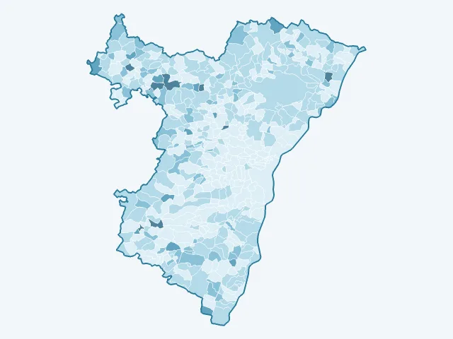 Carte du vote Nathalie Arthaud dans le Bas-Rhin (67)