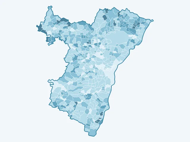 Carte du vote Nicolas Dupont-Aignan dans le Bas-Rhin (67)