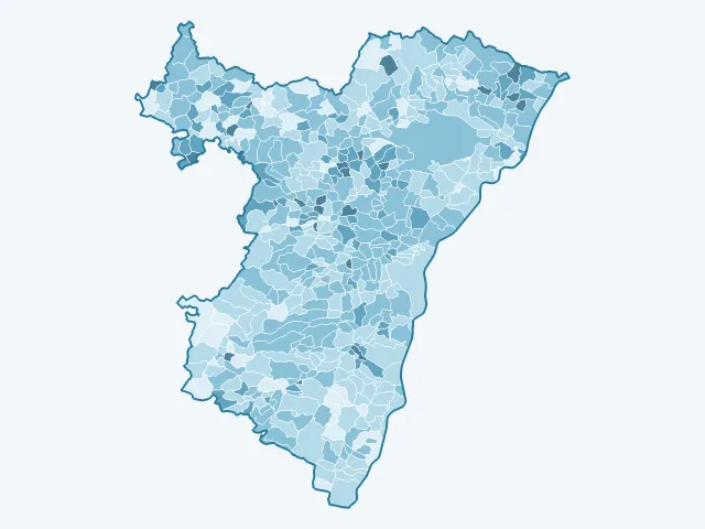 Carte du vote Valérie Pécresse dans le Bas-Rhin (67)