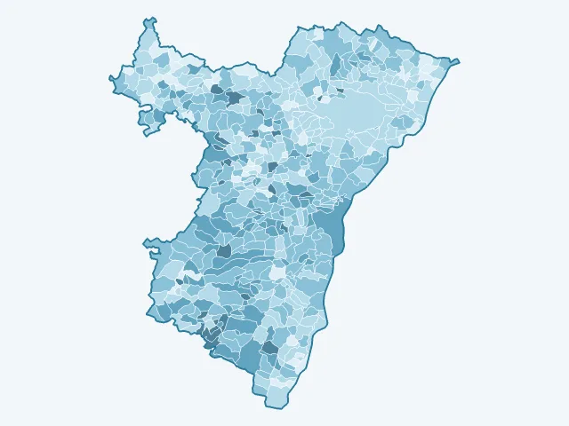 Carte du vote Yannick Jadot dans le Bas-Rhin (67)