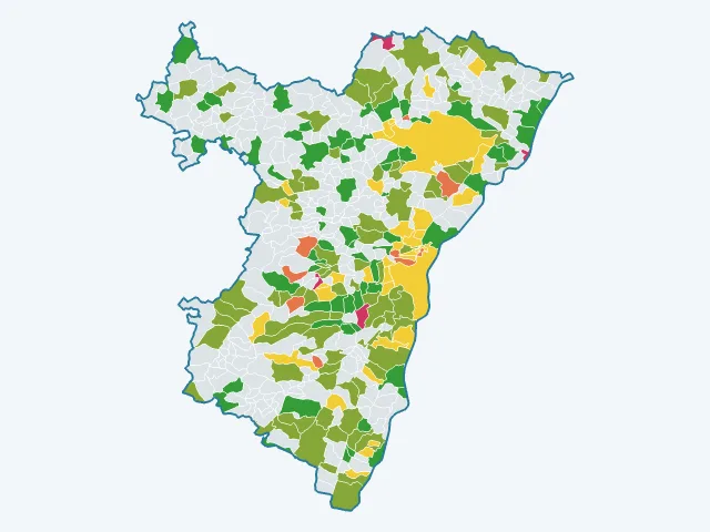 Carte du sentiment de sécurité dans le Bas-Rhin (67)