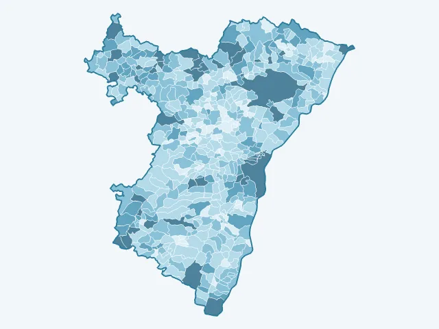 Carte du taux de chômage dans le Bas-Rhin (67)