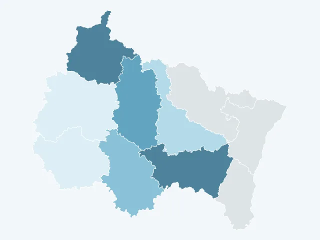 Carte de l'évolution des prix immobiliers dans le Grand Est