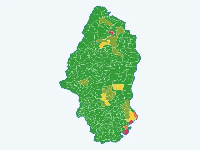 Carte des cambriolages dans le Haut-Rhin (68)