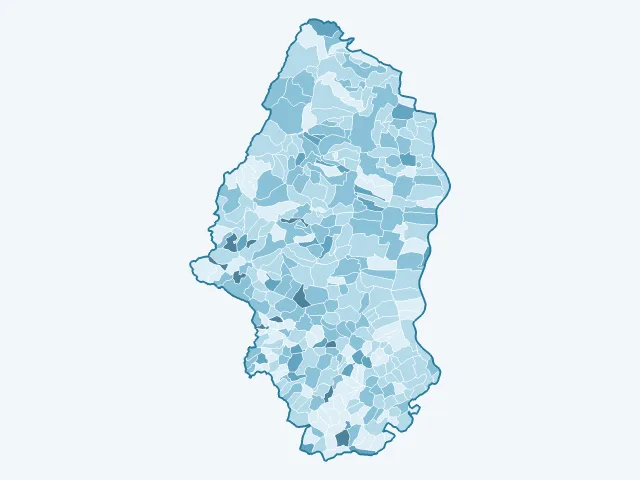 Carte du vote Anne Hidalgo dans le Haut-Rhin (68)