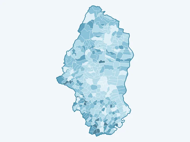 Carte du vote Jean Lassalle dans le Haut-Rhin (68)