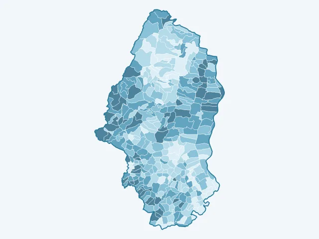 Carte du vote Marine Le Pen dans le Haut-Rhin (68)