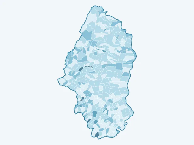 Carte du vote Nathalie Arthaud dans le Haut-Rhin (68)